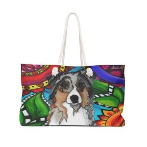 Weekender Tote with Australian Shepherd Dog
